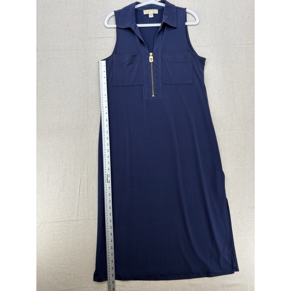 Michael Kors Sleeveless Half Zip MIDI Shift Dress Women's Size Medium - Picture 9 of 15